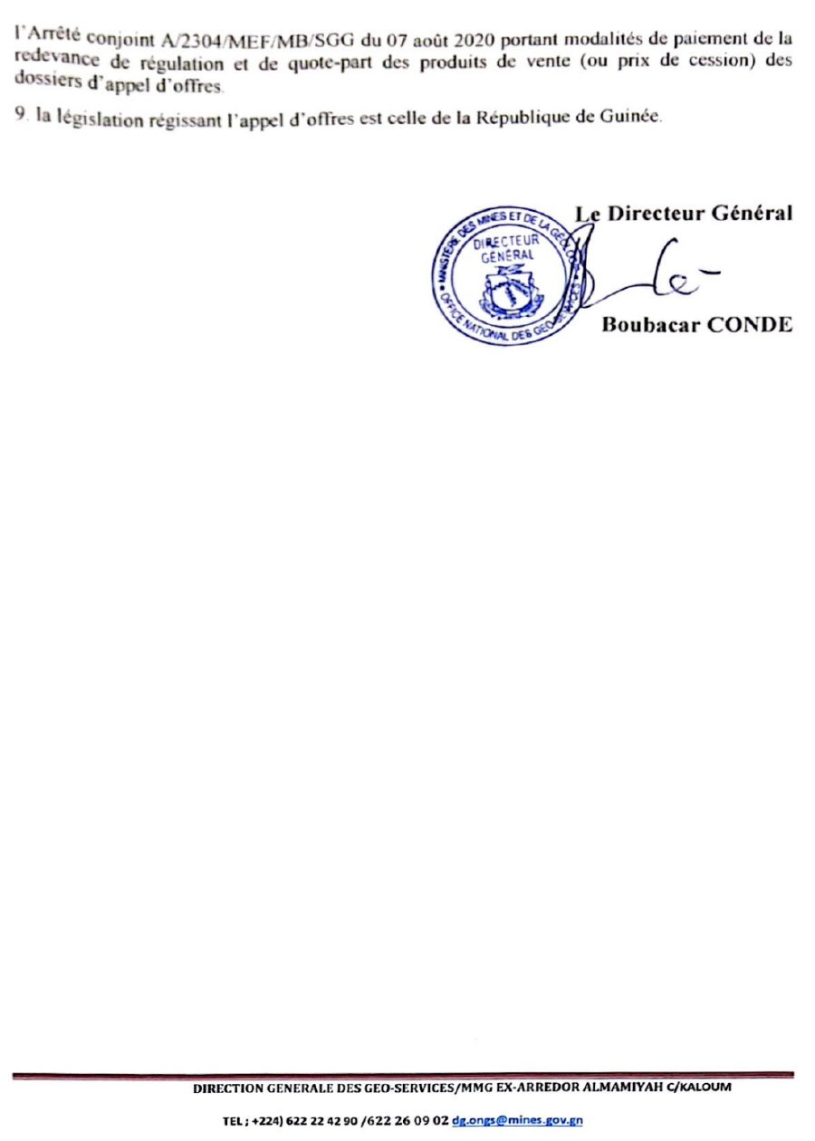 AVIS D'APPEL D'OFFRES OUVERT INTERNATIONAL RELATIF A L'ACQUISITION D'UN ATELIER DE FORAGE D'EAU ET ACCESSOIRES | Page 2