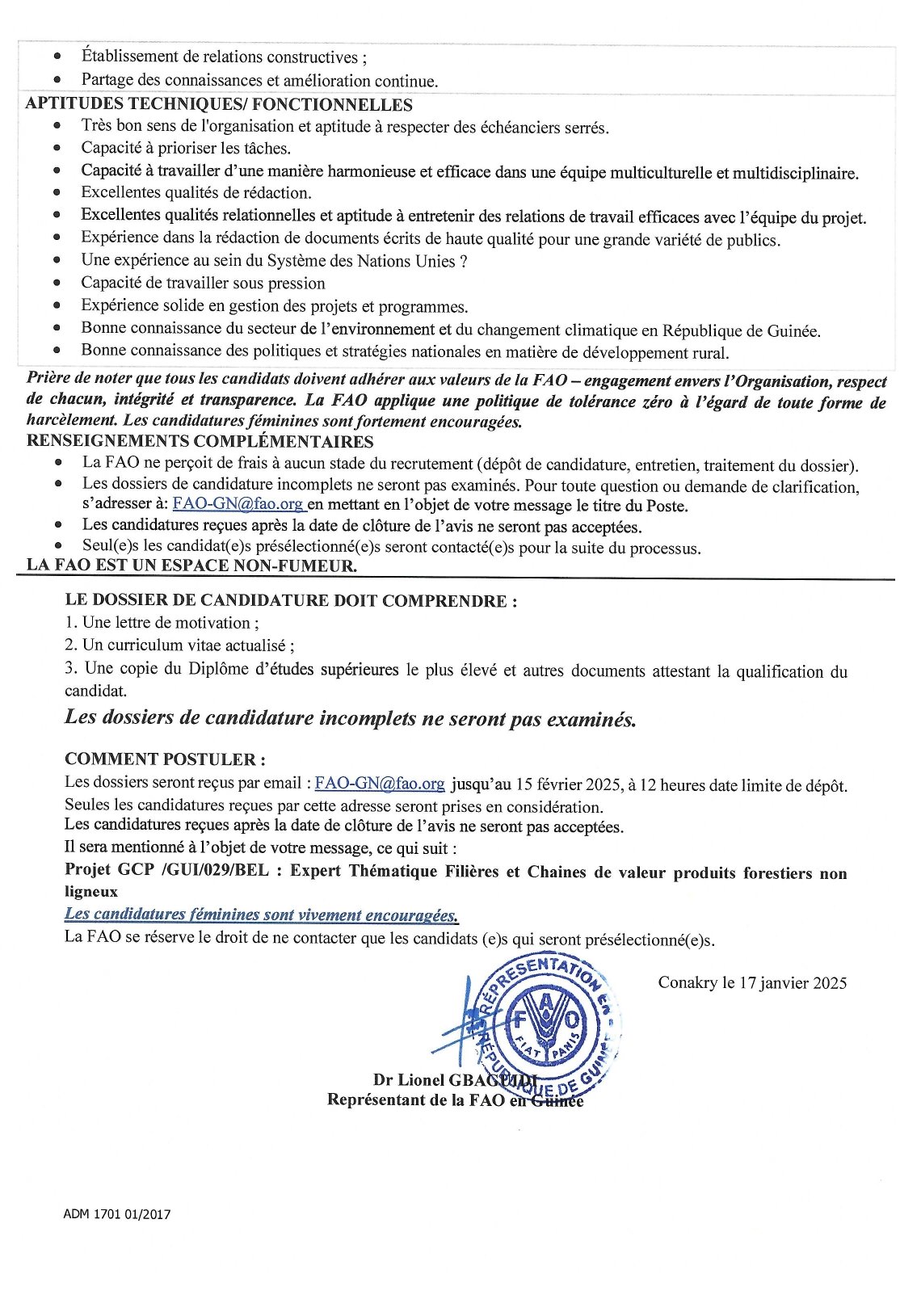 Avis de recrutement d'un expert thematique filieres et chaines de valeur (produits forestiers non ligneux) | Page 3