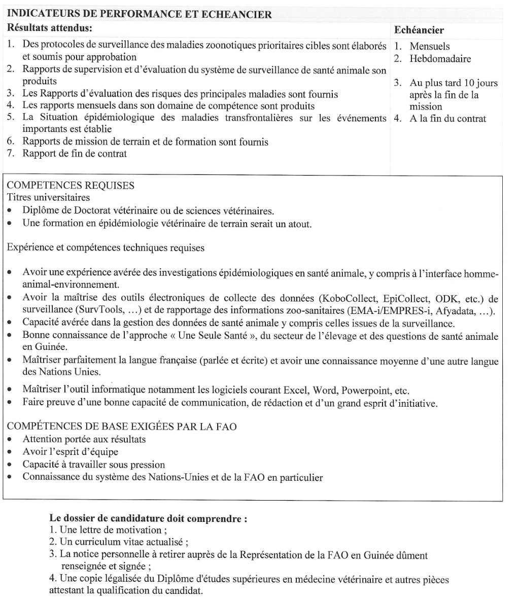 Recrutement D'un(e) Expert(e) National(e) Epidémiologiste | Page 3