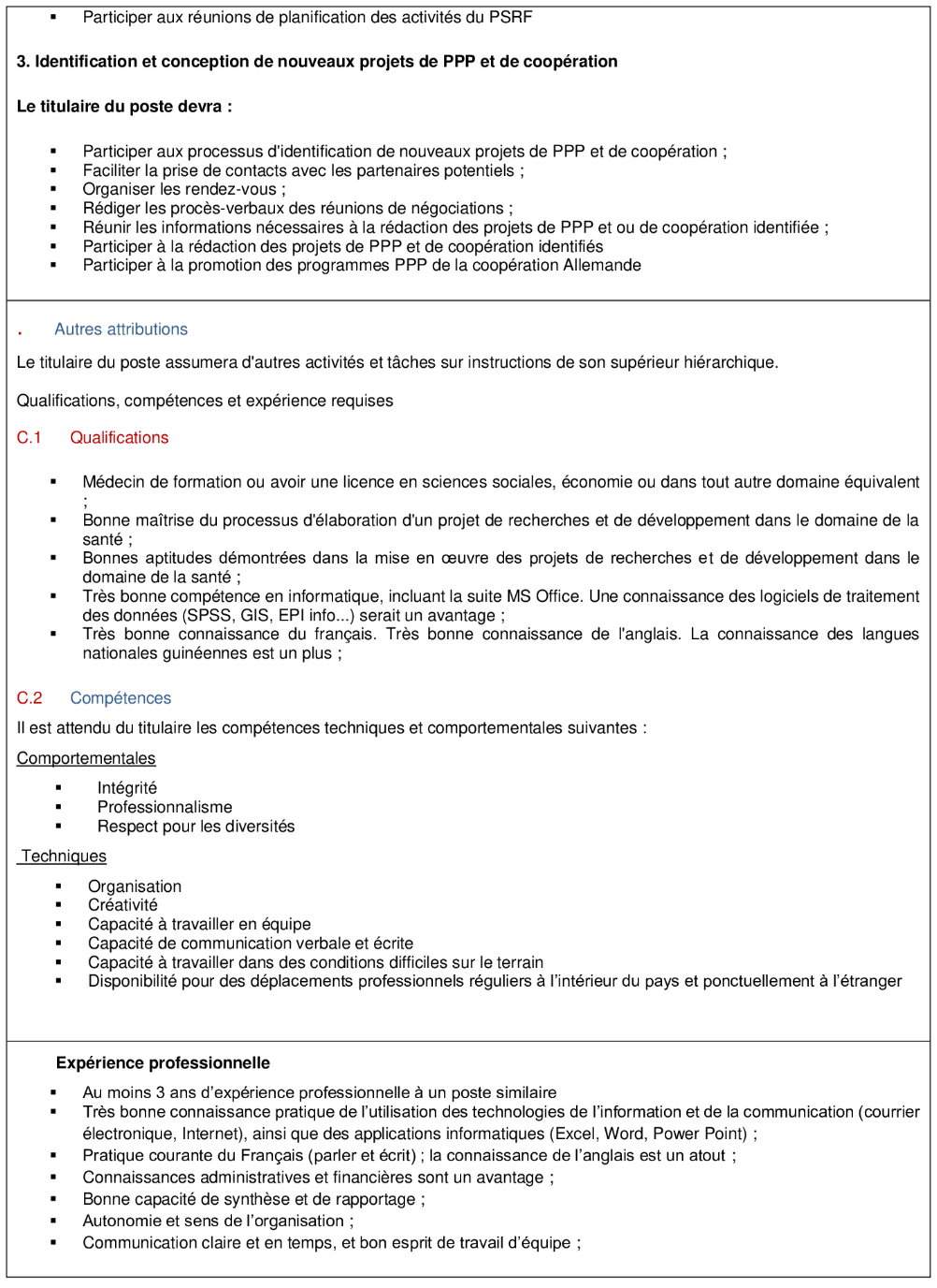 Recrutement d'Un Conseiller technique par giz en guinée - offre d'emploi Giz - page 2