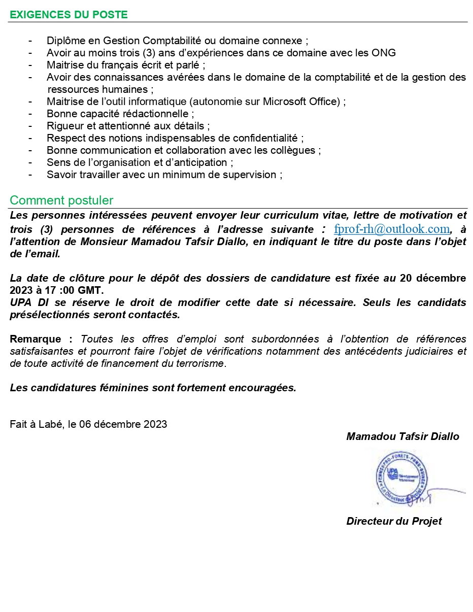 Recrutement D'un(e) Assistant(e) Comptable | Page 3