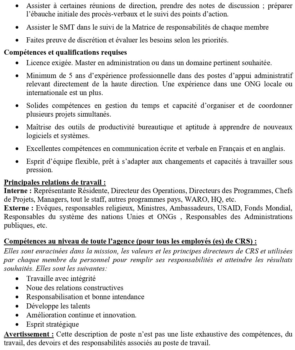 Executive Coordinator (Coordinateur(trice) exécutif(ve)) | Page 2