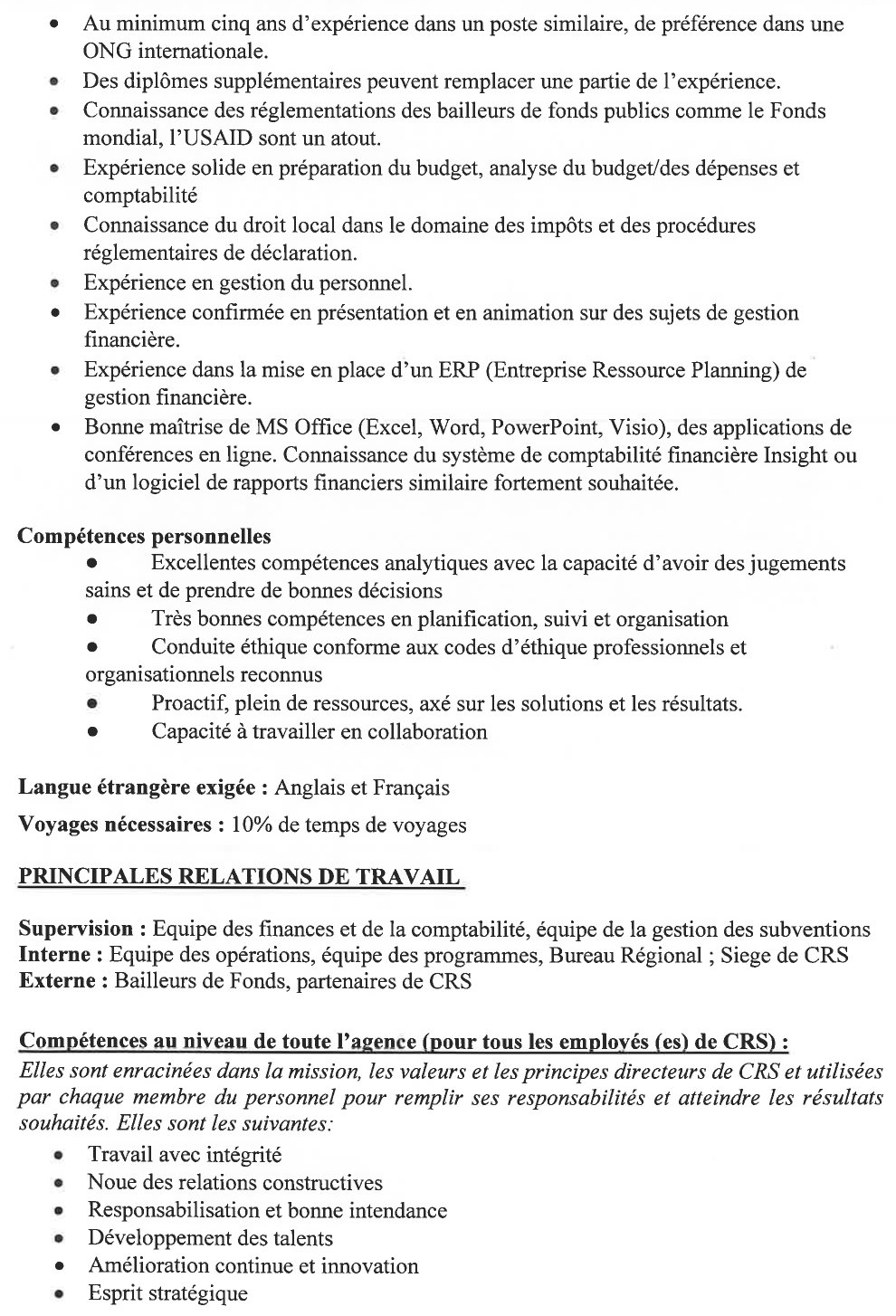 Recrutement d'un(e) Directeur/trice des Finances page 3