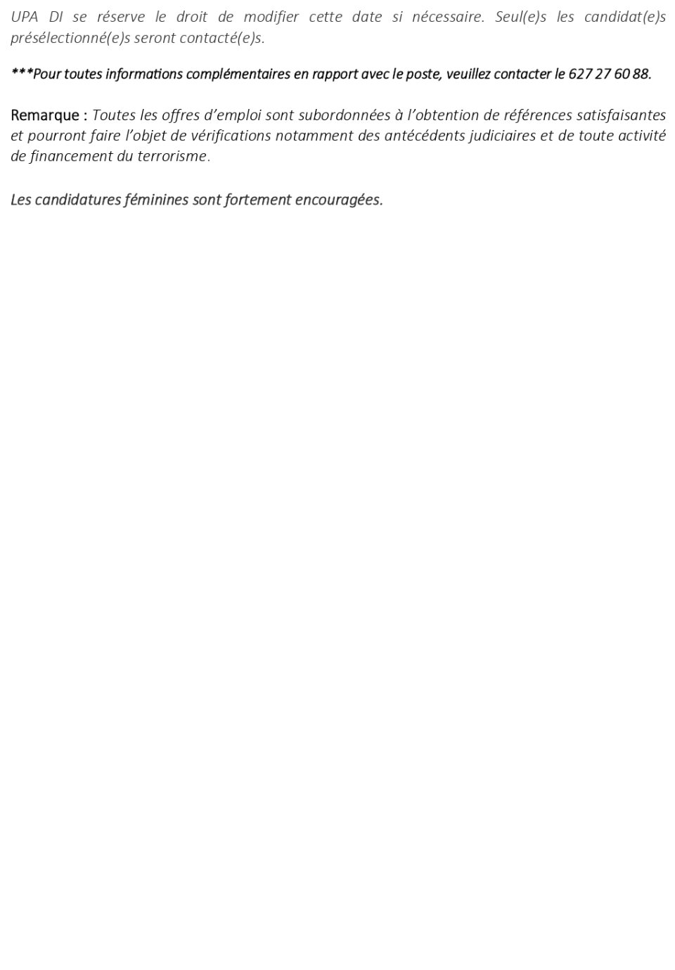 Avis De Recrutement D’un(e) Superviseur (euse) De Zone Et Spécialiste En Environnement Et Changements Climatiques Pour Femmes Pro-Forêts : Projet D’adaptation Aux Changements Climatiques Dans Le Parc National Du Moyen-Bafing En Guinée (PNMB) | Page 5