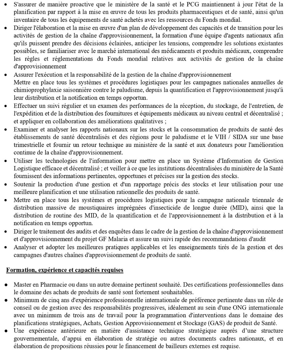 Recrutement d’un(e) Technical Advisor Health Management and Strategic Support | Page 4