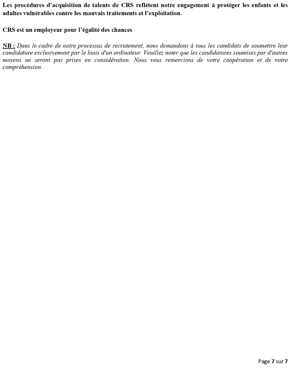 Recrutement d’un(e) Technical Advisor Health Management and Strategic Support | Page 7