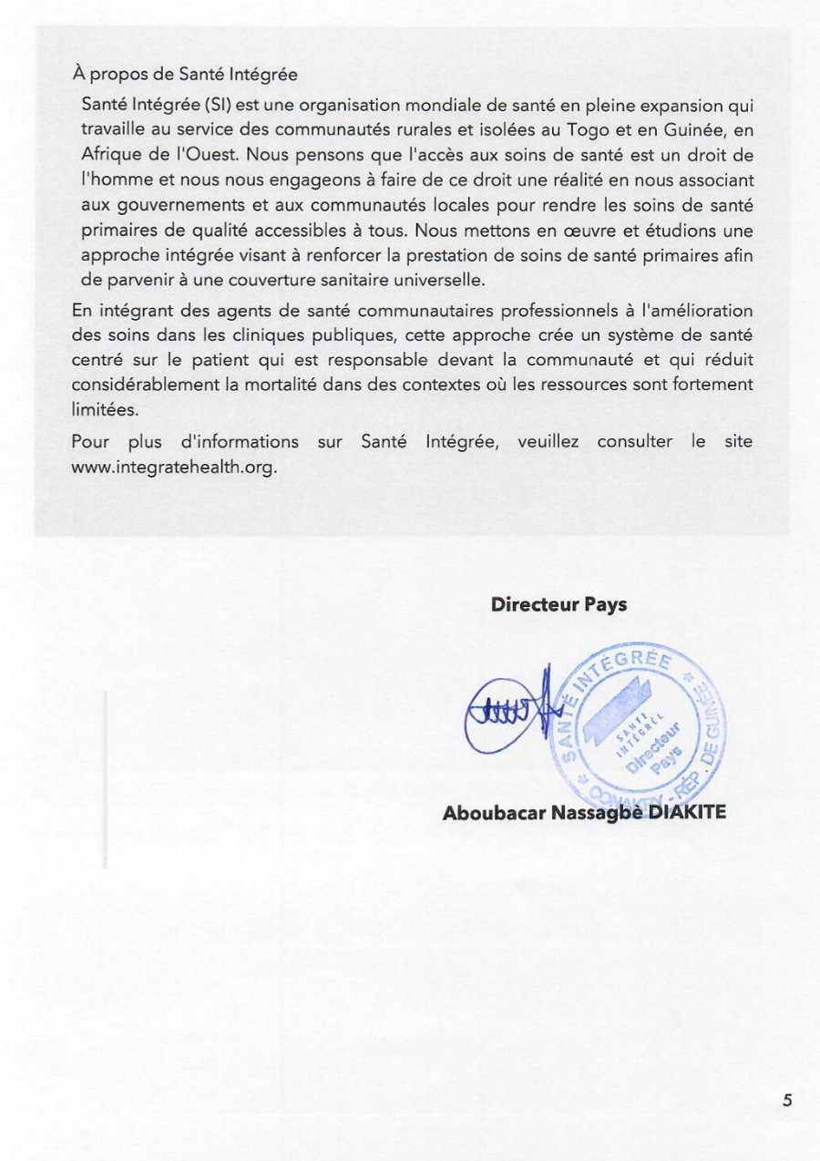 Avis de recrutement d'un(e) Gestionnaire de Données au compte de l'ONG Santé Intégrée Guinée | Page 5
