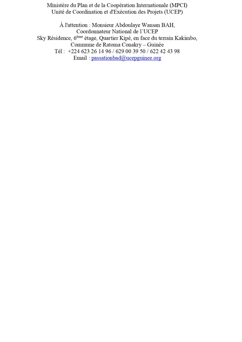 AVIS A MANIFESTATION D’INTERET pour le Recrutement d’un cabinet pour l’audit des Marchés Publics et délégations de service public, des exercices 2018, 2019 et 2020 en République de Guinée | Page 3