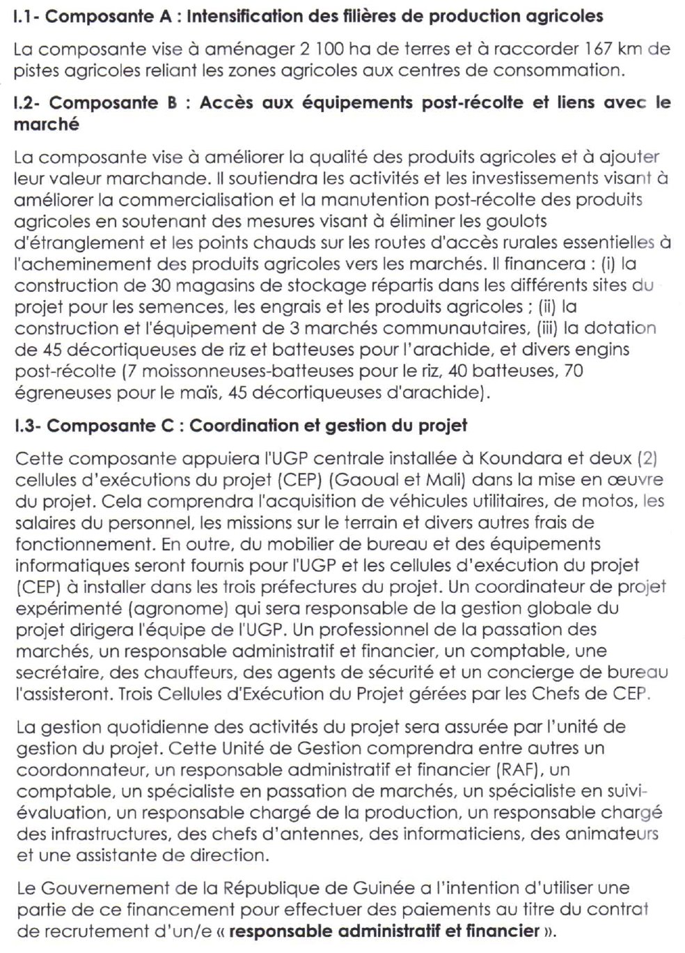 Avis de Recrutement d'un(e) Responsable Administratif et Financier | page 2