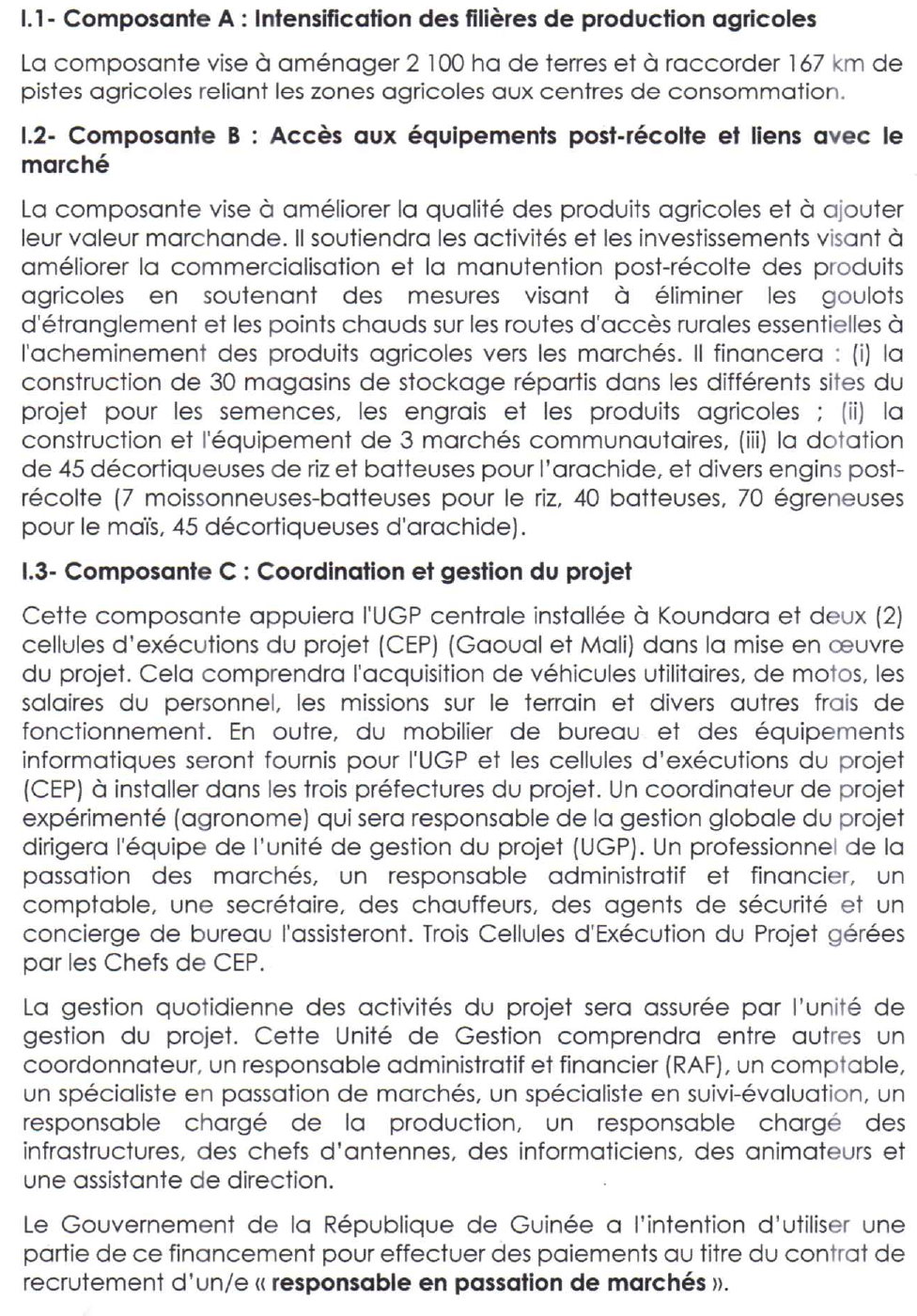 Avis de Recrutement d'un(e) Responsable en Passation de Marchés | Page 2