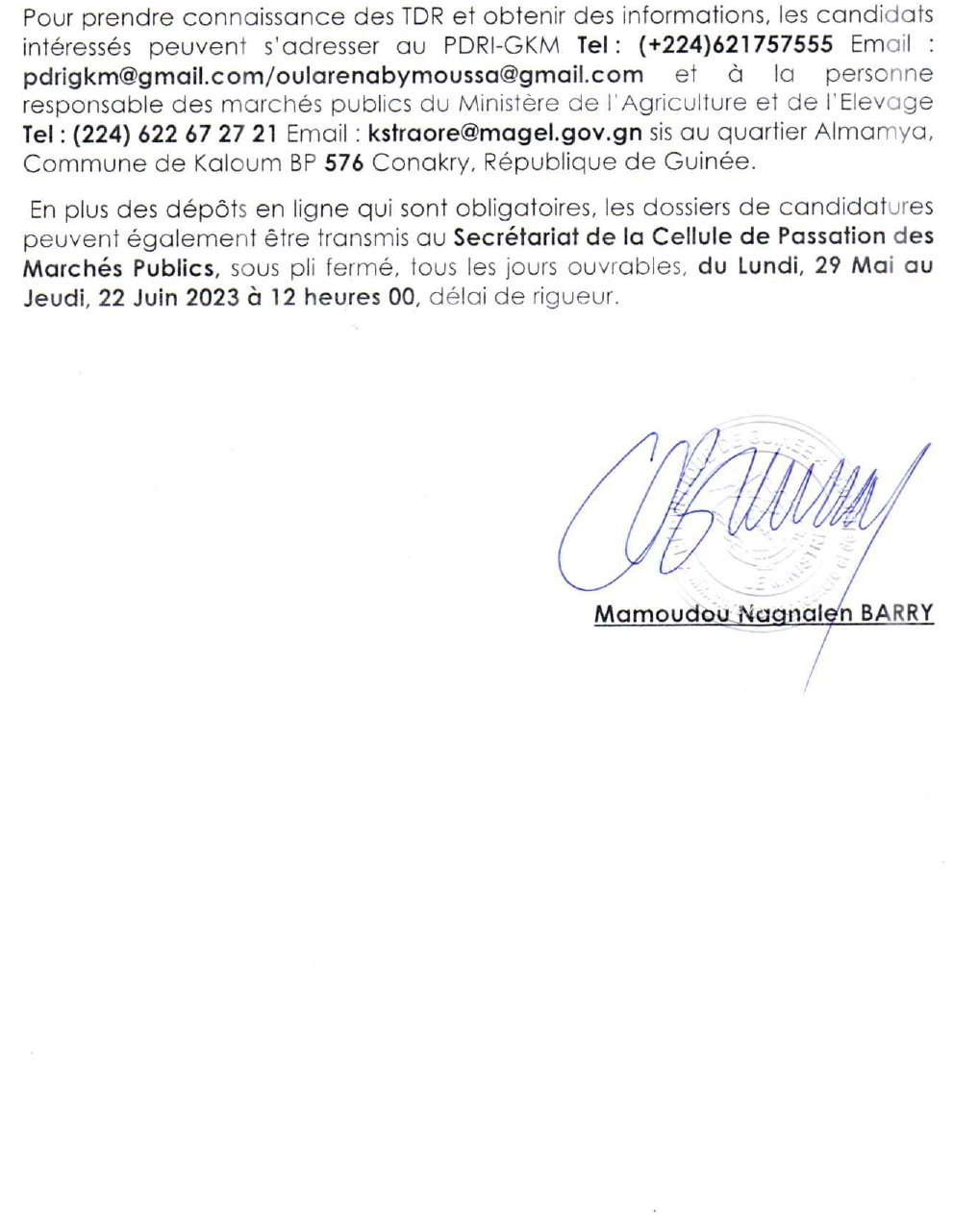 Avis de Recrutement d'un(e) Responsable de Suivi Evaluation | Page 5