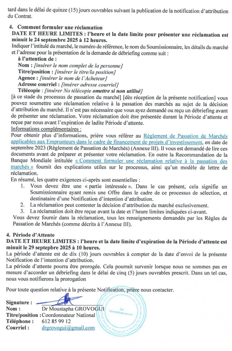 PUBLICATION NOTIFICATION D'INTENTION D'ATTRIBUTION | Page 3
