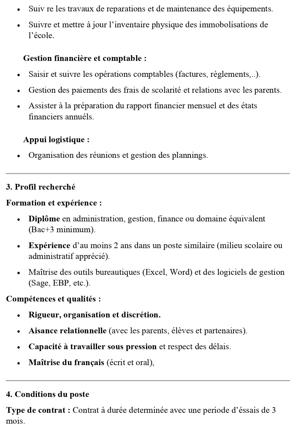 ANNONCE DE RECRUTEMENT D’UN(E ) ASSIATANT(E)  ADMINISTRATIF(VE) ET FINANCIER(ERE) DE L’ECOLE ALEF BLAISE PASCAL DE KAMSAR | Page 2