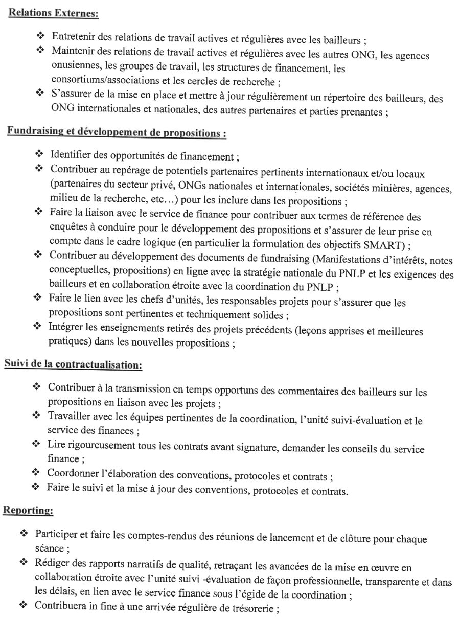 Recrutement de Chargé(e) des Relations Institutionnelles et Partenariat | page 2
