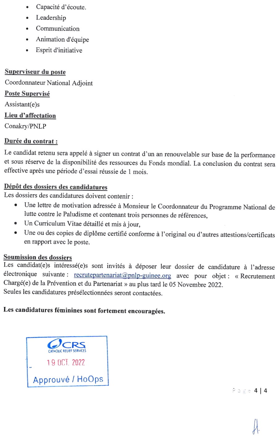 Recrutement de Chargé(e) des Relations Institutionnelles et Partenariat | page 4
