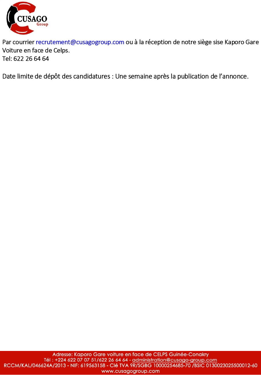 Avis De Recrutement D'un Responsable Marketing Et Communication | page 3