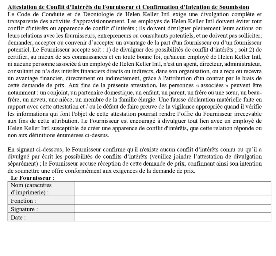 emande de Devis (RFQ) pour l’Achat d’un véhicule de type 4X4 | Page 4