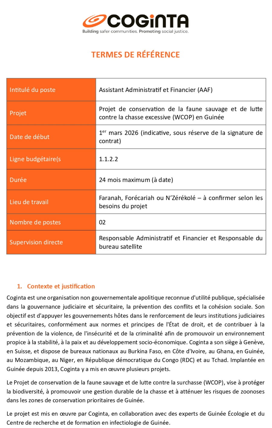 Recrutement De Deux Assistant Administratif et Financier | Page 1
