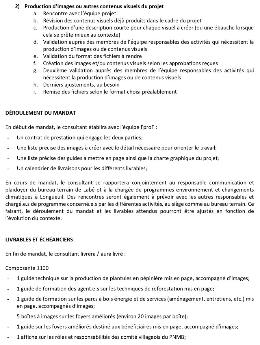 Consultant.e en élaboration de matériel visuel (graphisme) pour le projet Femmes Pro-Forêts en Guinée | Page 3