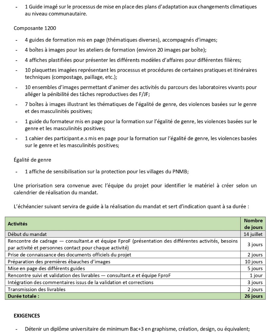 Consultant.e en élaboration de matériel visuel (graphisme) pour le projet Femmes Pro-Forêts en Guinée | Page 4