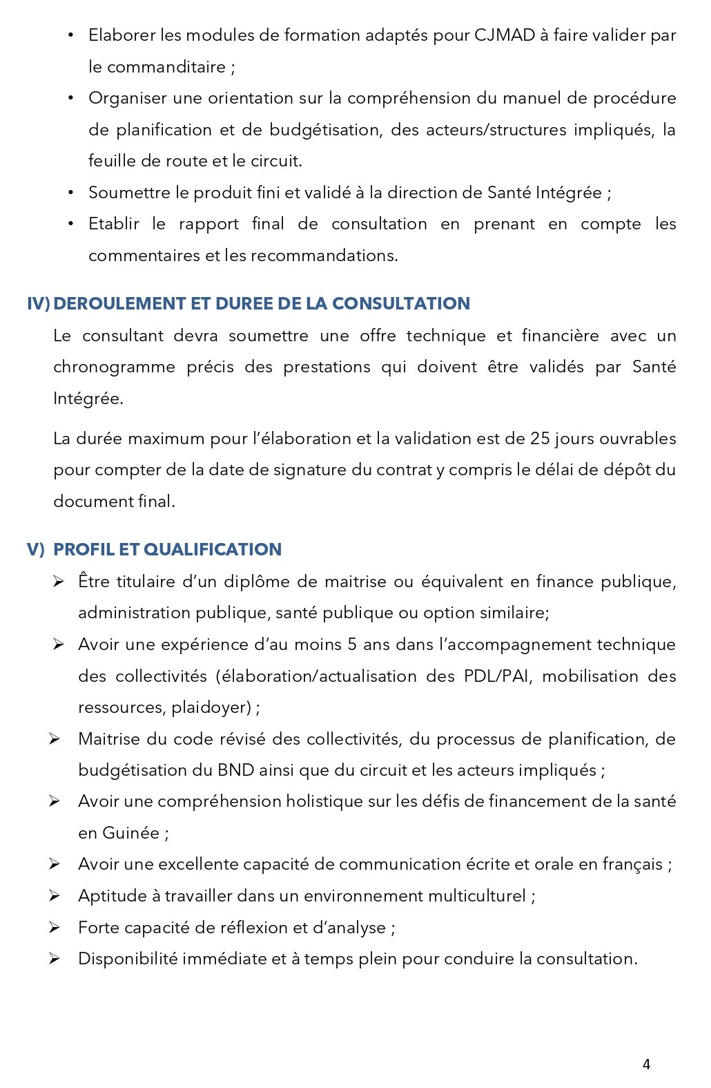 RENFORCEMENT DES CAPACITES DE LONG CJMAD SUR L'ACCOMPAGNEMENT DES COMMUNES DANS LE PROCESSUS D'ELABORATION DE LEUR PDL ET PAI PRENANT EN COMPTE LE FINANCEMENT DE LA SANTE COMMUNAUTAIRE | PAGE 5