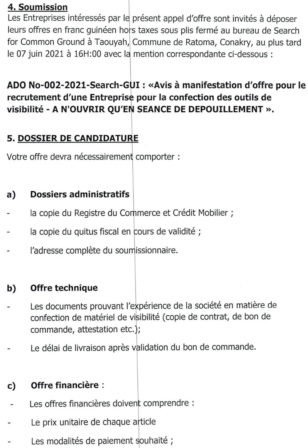 Appel d'offre en Guinée de search for common ground 3
