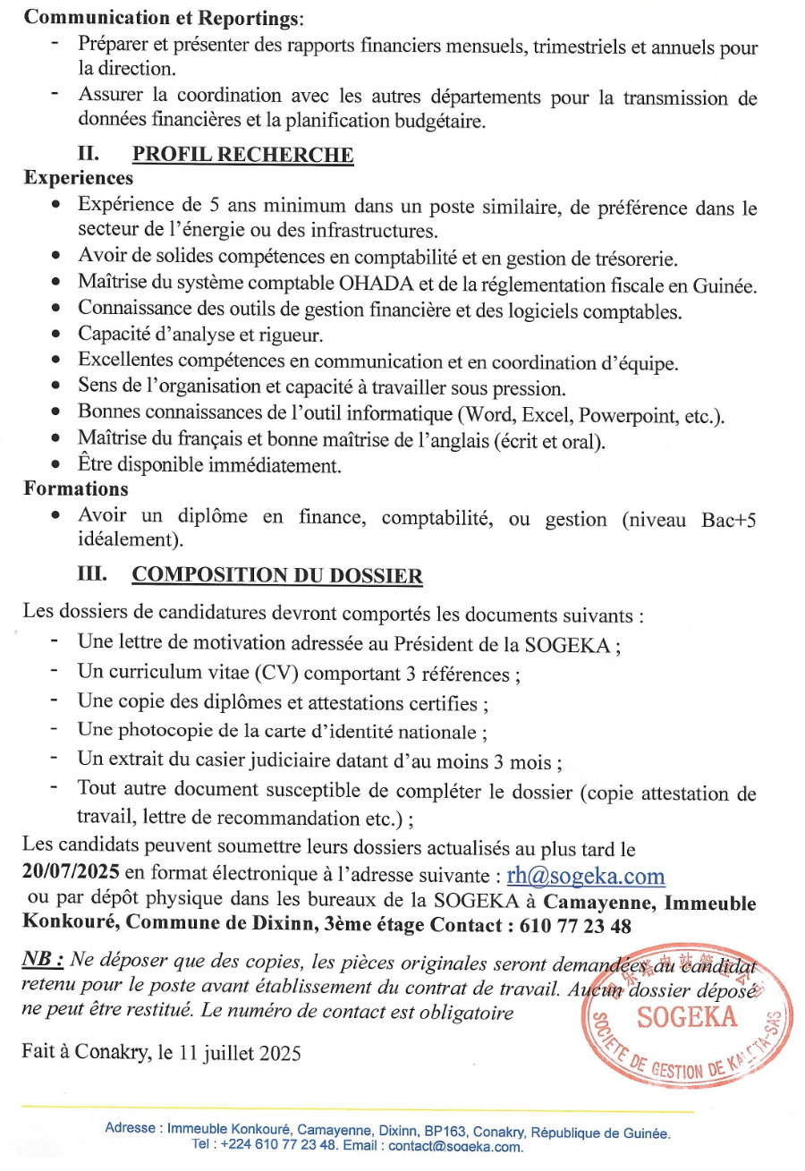 Recrutement d'un chef de service financier (h/f) | Page 2
