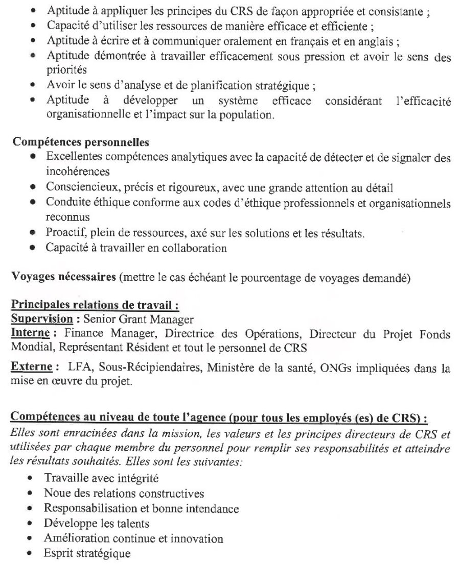 Offre d'emploi crs - comptable p4