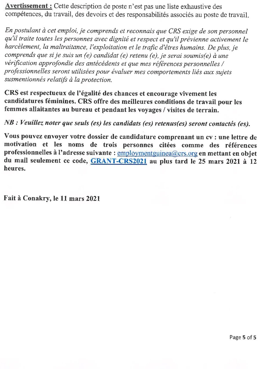 Offre d'emploi crs - comptable p5
