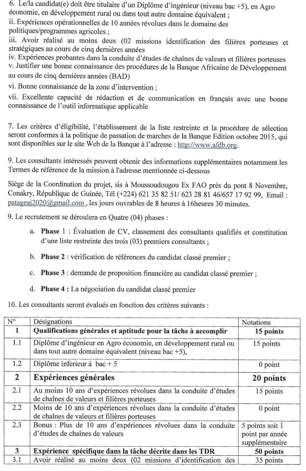 Etude Sur Les Filières Porteuses Et Stratégiques Du Projet - BAD p2