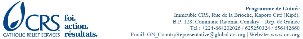 entete crs catholic relief services en guinée