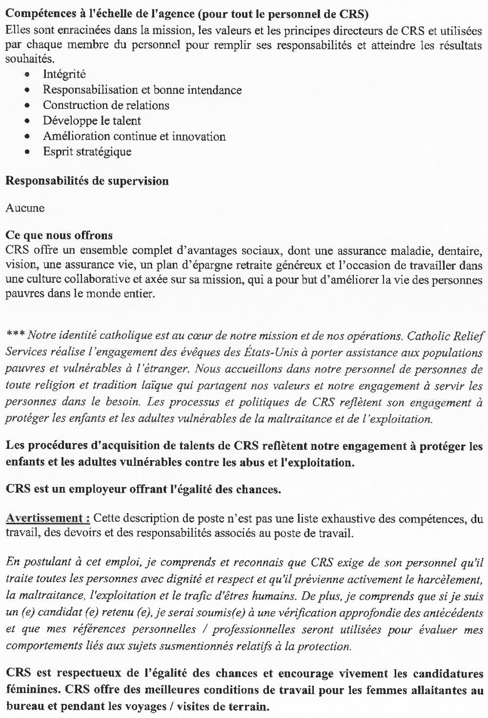 Recrutement D'un Chargé(e) Des Communications - CRS p3