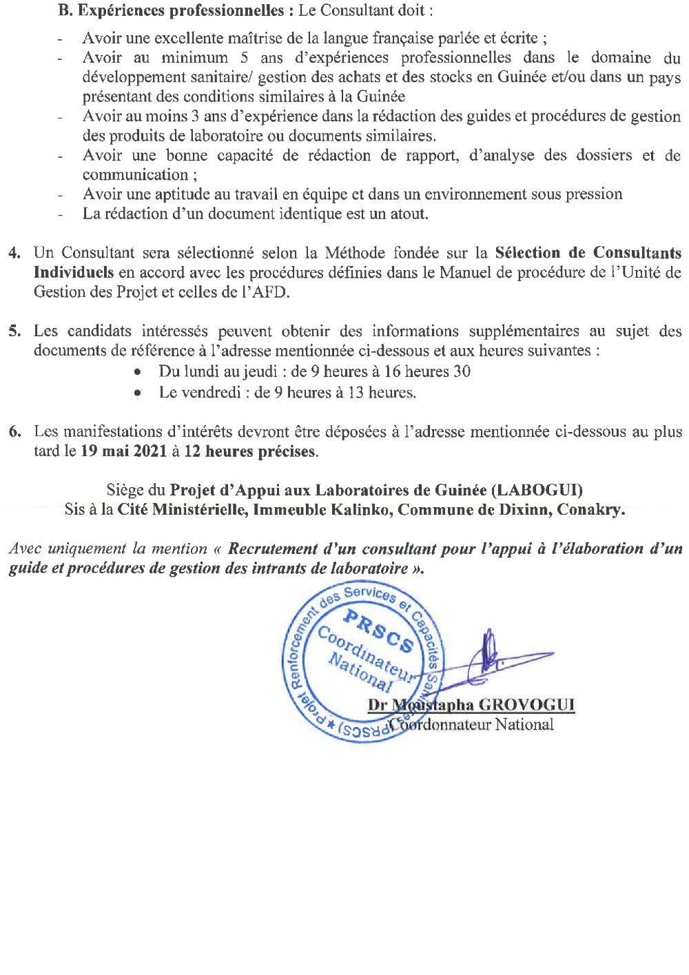 Elaboration D'un Guide Et Procédures De Gestion Des Intrants LABOGUI p2