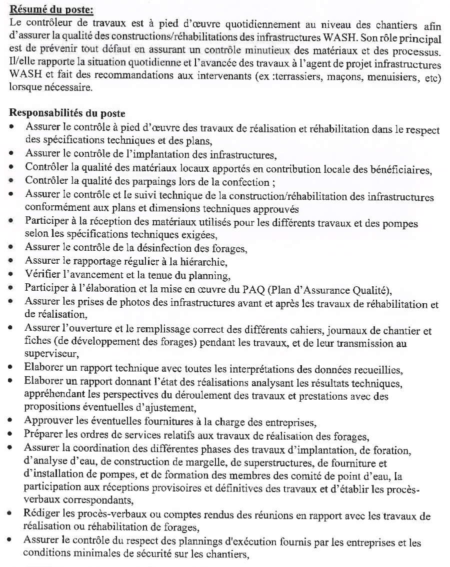 Recrutement d'Un Côntroleur Travaux WASH - CRS p2