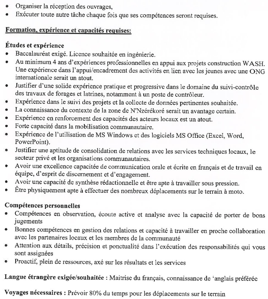 Recrutement d'Un Côntroleur Travaux WASH - CRS p3
