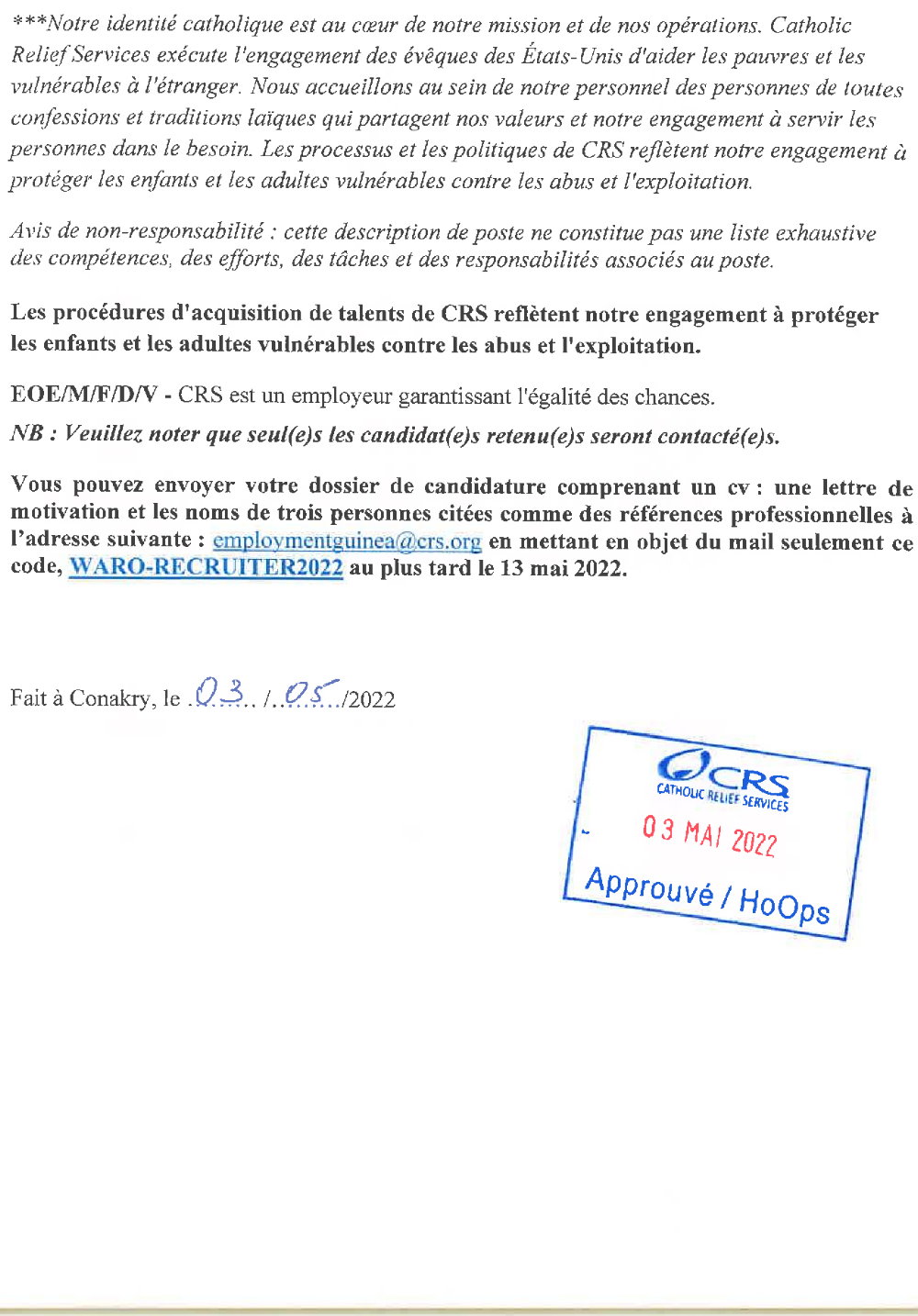 Publication pour le recrutement d’un(e) Recruteur Régional page-4