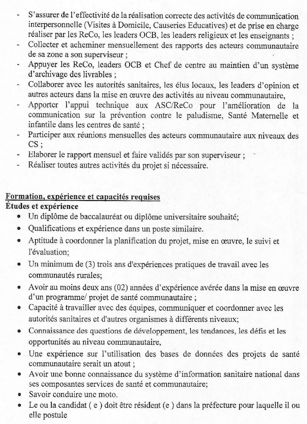 Recrutement de plusieurs Agents de Terrain - CRS p3