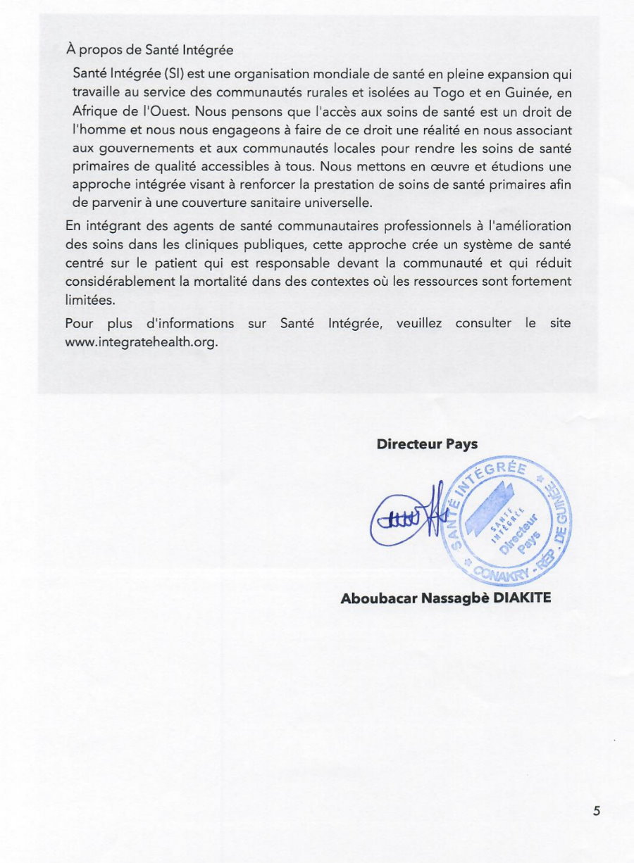 Avis de recrutement d'un(e) Ingénieur Logiciel E-Santé au compte de l'ONG Santé Intégrée Guinée | Page 5