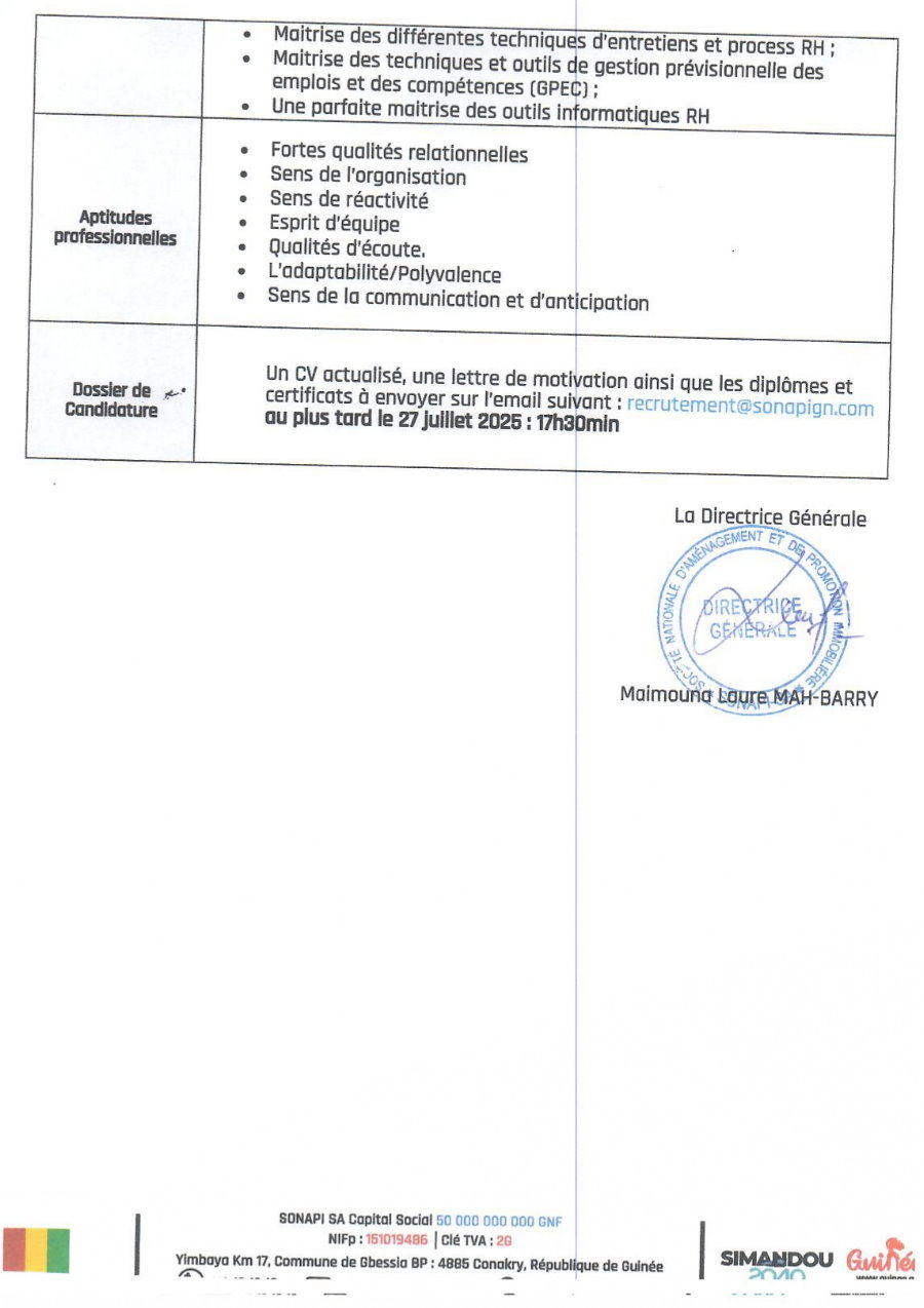 Avis de recrutement d'un responsable de développement des ressources humaines | Page 2