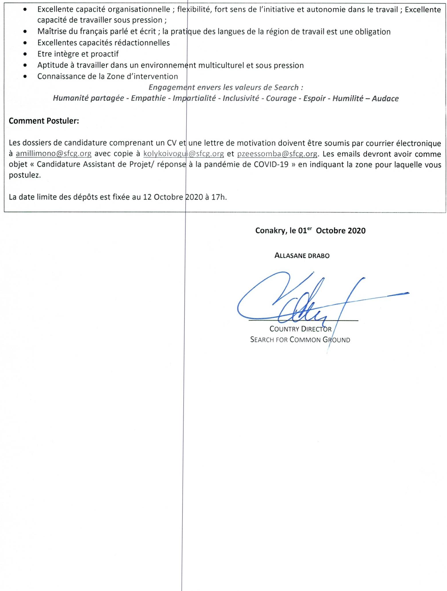 Offre d'emploi et Recrutement par Search for common ground en guinée page 2